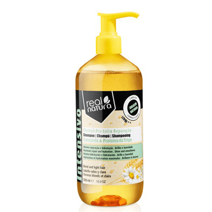 Champú Real natura Champô sem sal pro-loiro reparação 500ml - TuChampú -  #LOMEJORNOESCARO